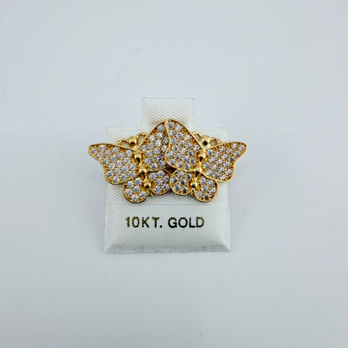 10K Gold CZ Fairytale Butterfly Earrings
