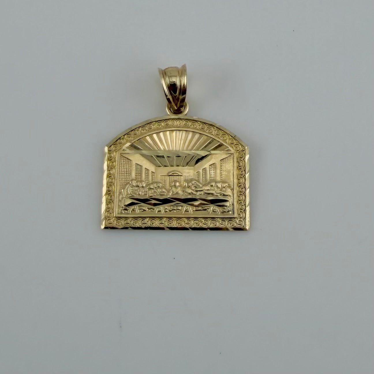 10K Gold Last Supper Shield Charm (XS)