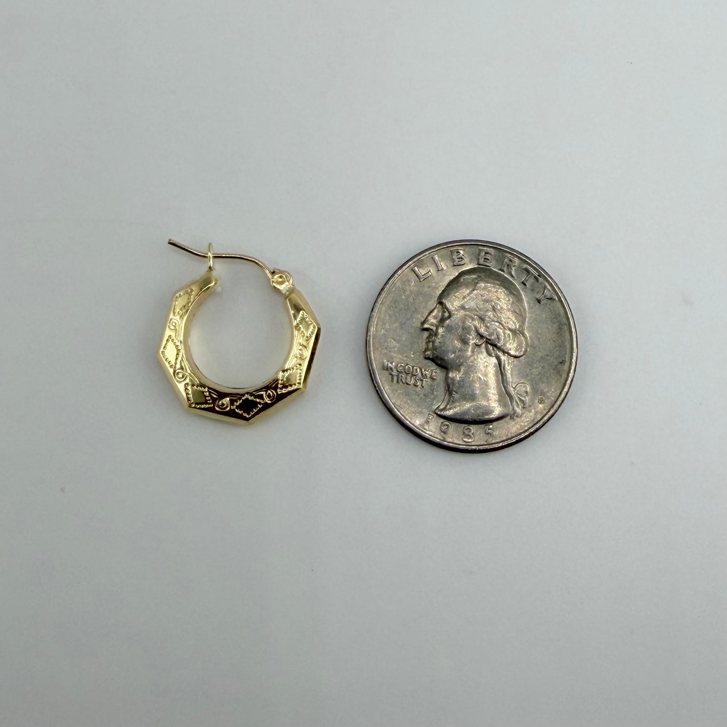 10k Gold Urban Halo Hoops .75in