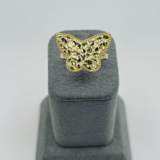 10k Gold Nugget Butterfly Ring