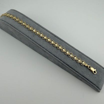 10k Gold Heartstring Bracelet (M)