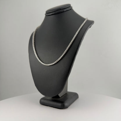 14k 6.83 Carat Diamond Tennis Necklace
