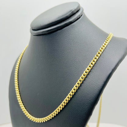 10K Gold Hollow Miami Cuban Chain | Width: 3.8mm