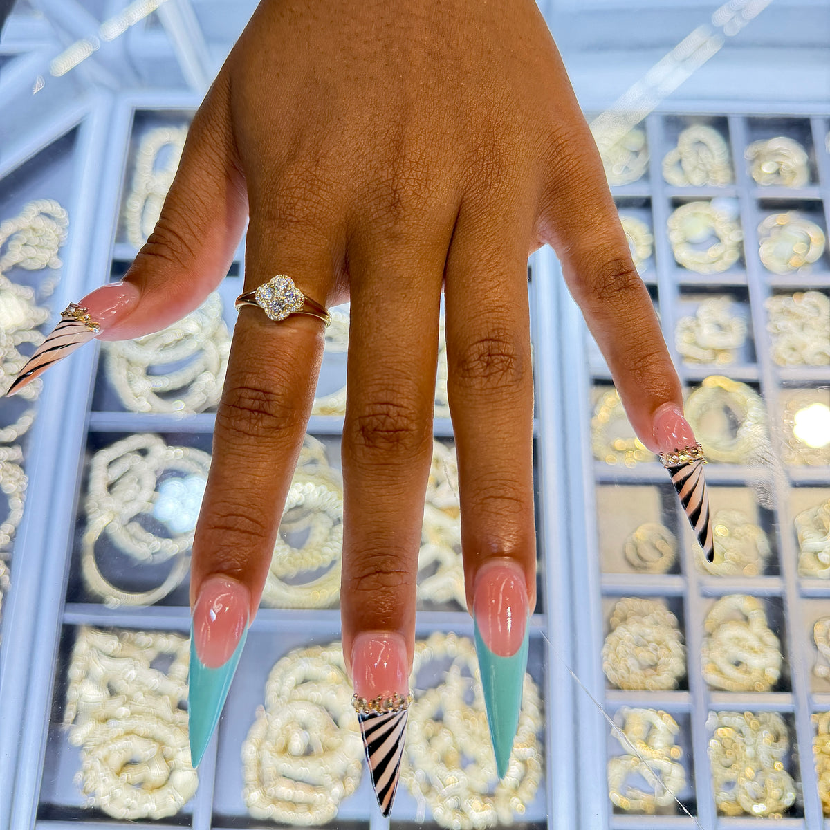 10K Gold Lux CZ Clover Ring