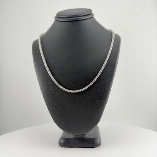 14k 6.83 Carat Diamond Tennis Necklace