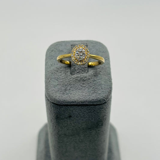 14k Gold Natural Diamonds Opal Sky Ring