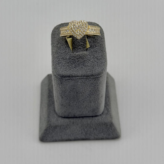 14k Gold Love Me Cz Ring