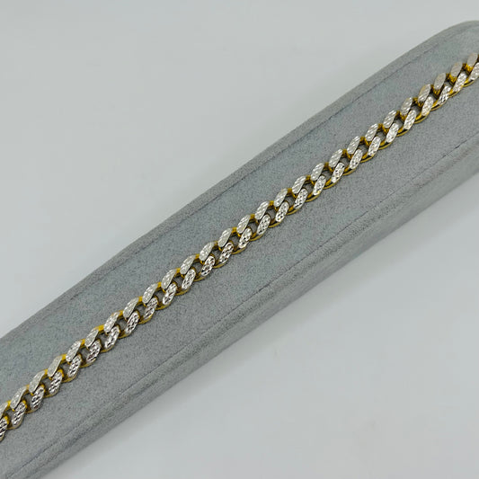 10K Gold 6.5mm Miami Cuban Monaco Bracelet