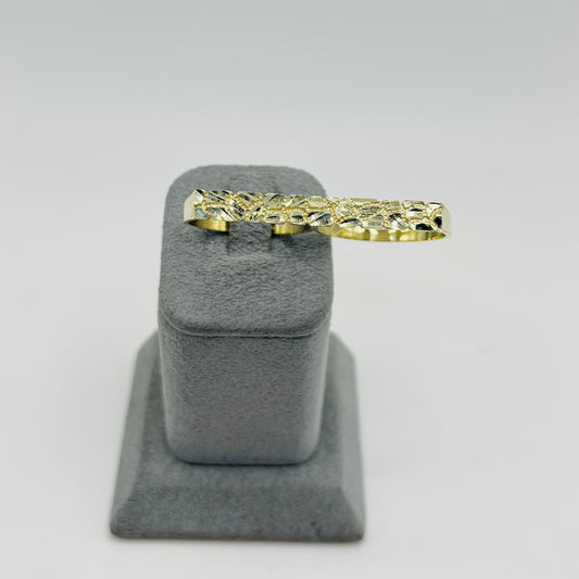 10K Gold 2-Finger 5mm Nugget Ring
