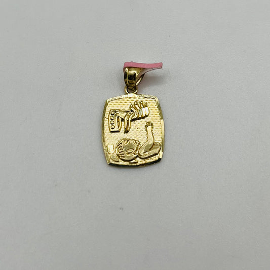 14k Gold My Baptism Charm