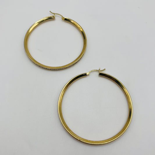10k Cz Shine Hoops 2in