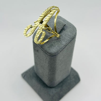 10K Gold Classic Initial Ring (large)