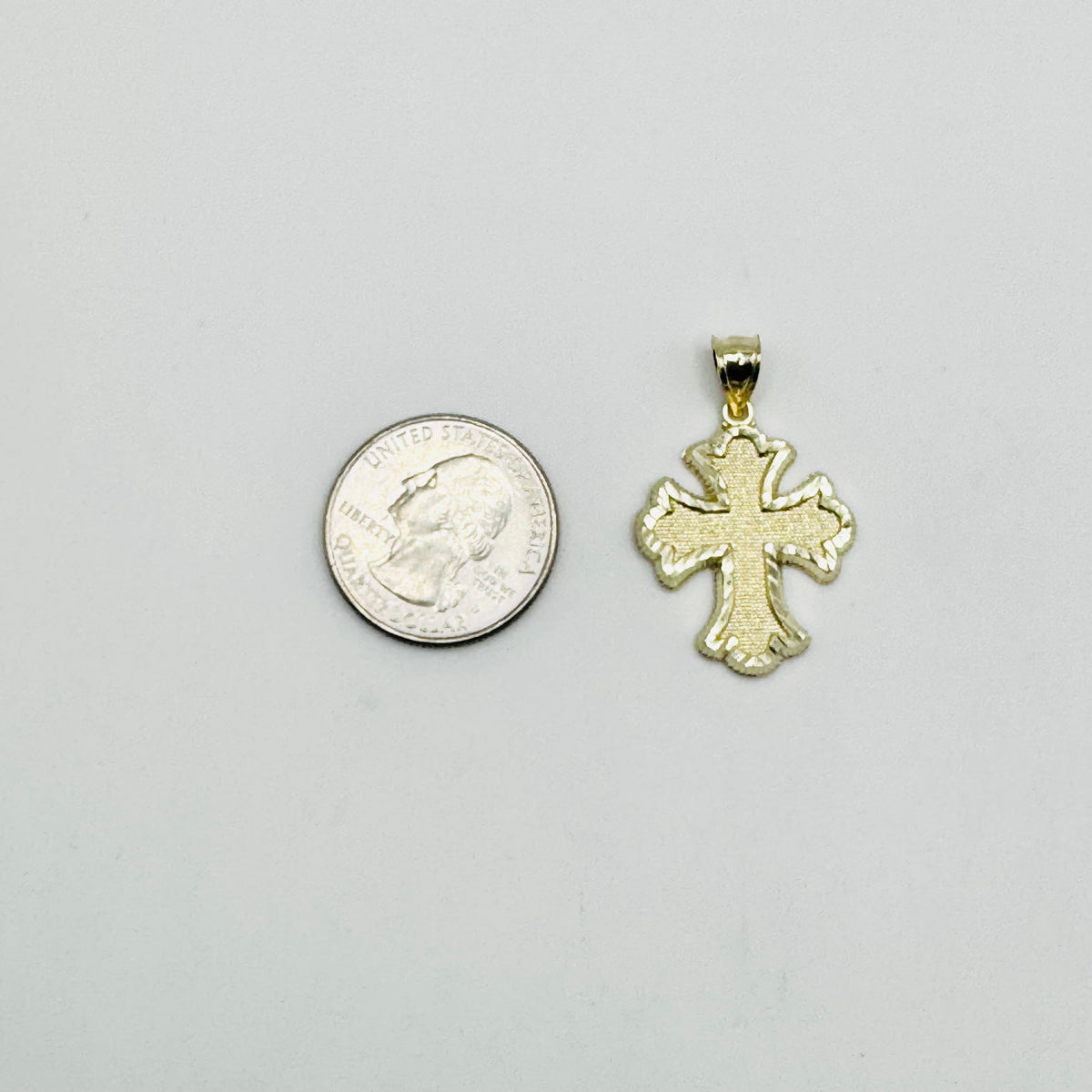 10K Gold Royal Cross Pendant | Face Size: 21mm