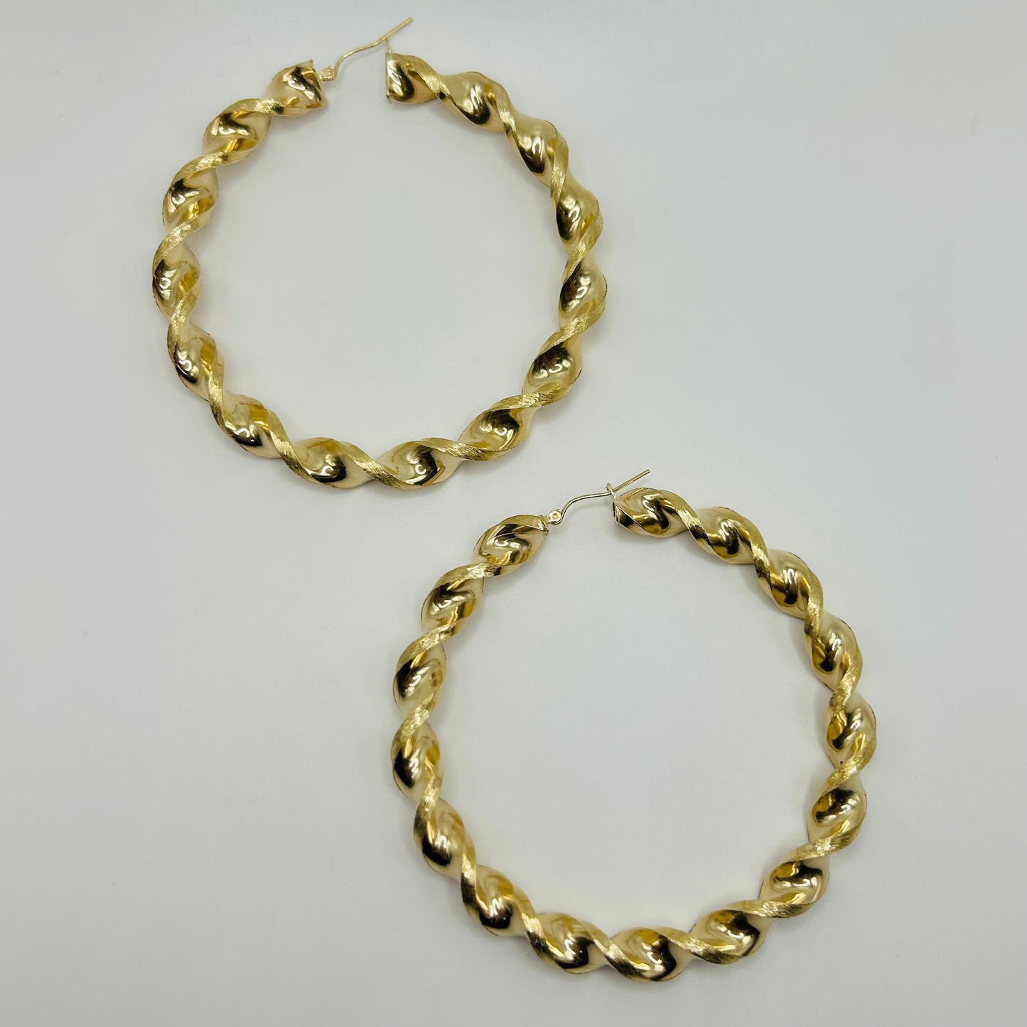 10K Gold Chunky Twist Hoops