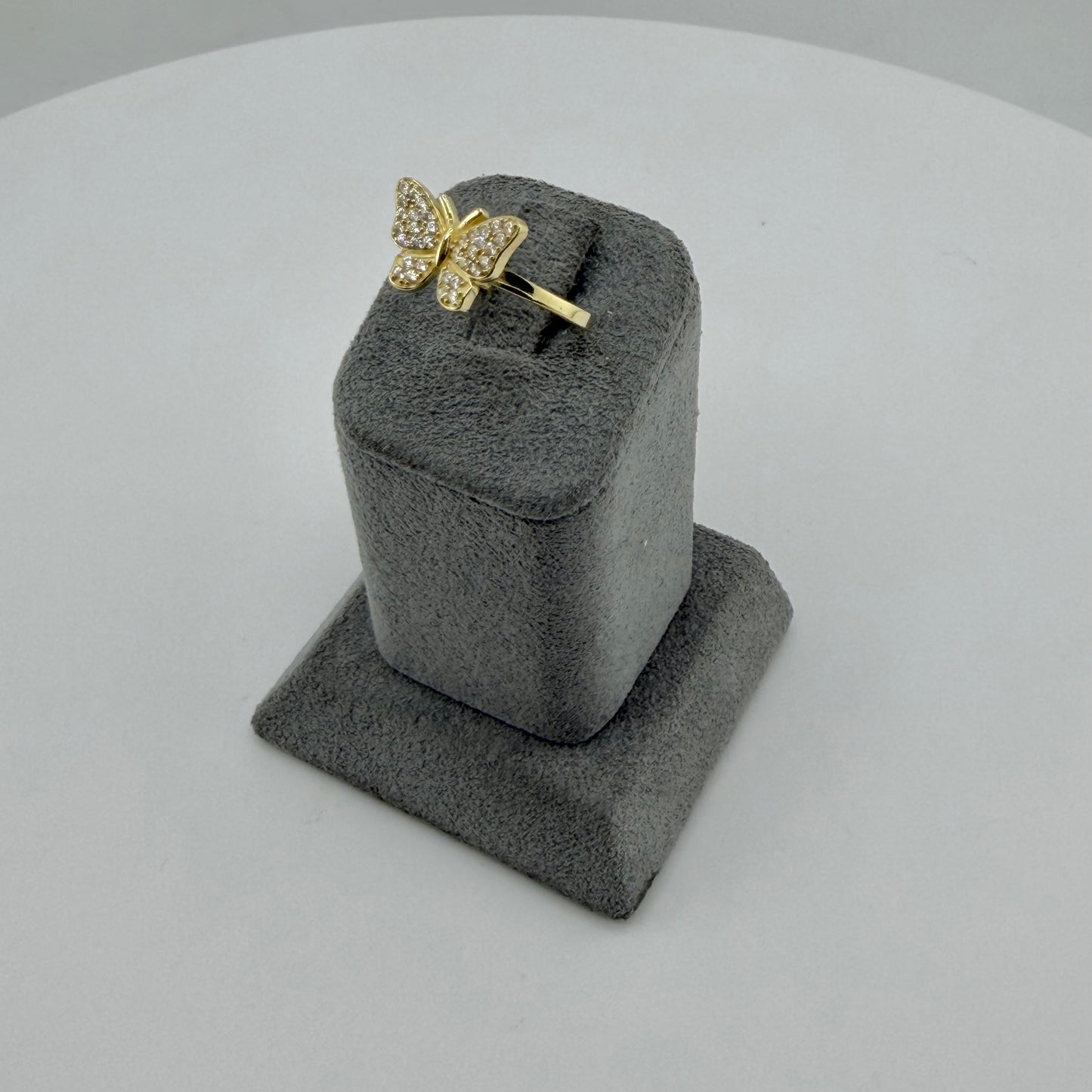 10k Gold Flutter Cz Ring