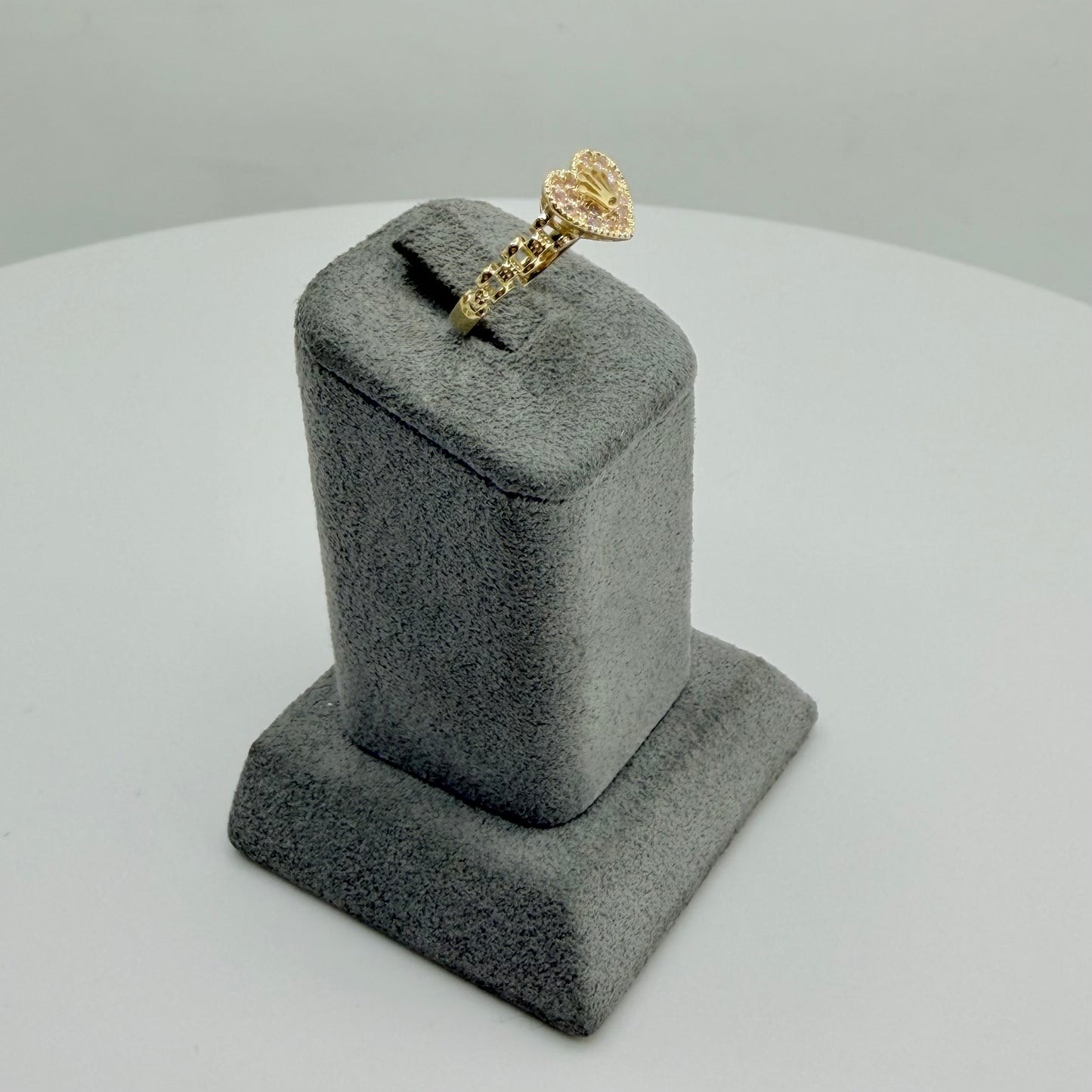 10k Gold Princess Cz Rx Crown Ring (S)