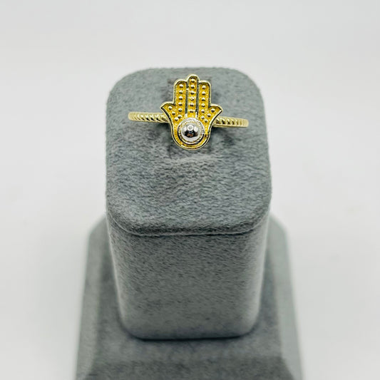 10k Gold Golden Hamza Ring