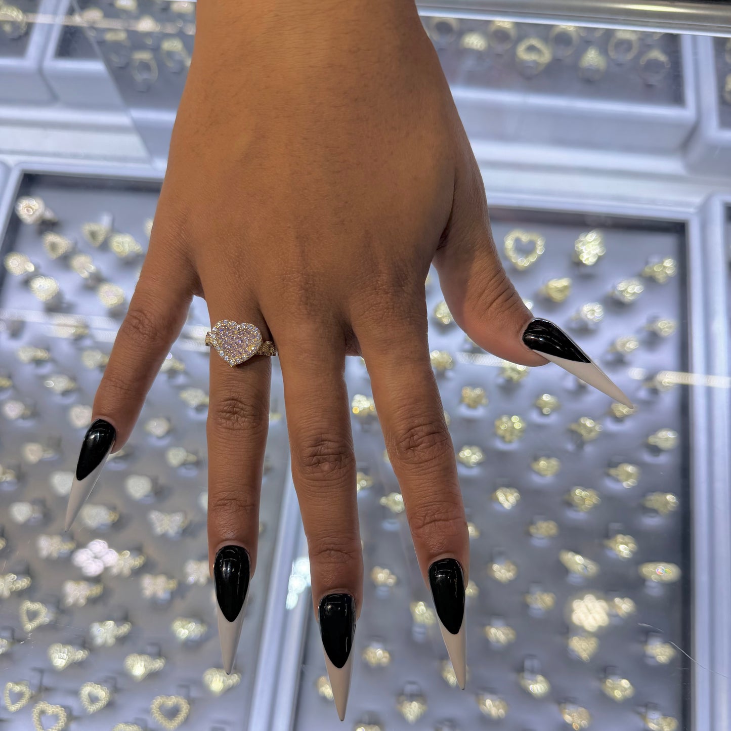 10K Gold RX Pink Heart Ring (Large)