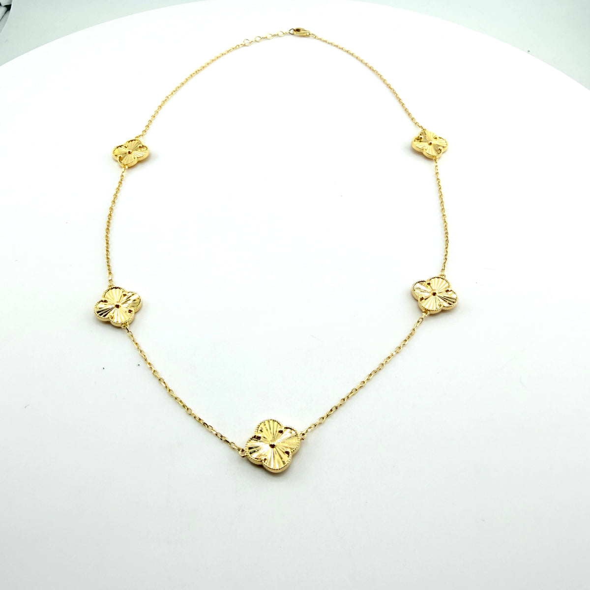 10K Gold Clover Necklace