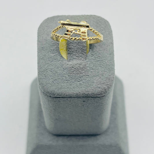 14K Gold Mini Gun Ring