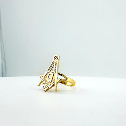 10K Gold Freemason Ring