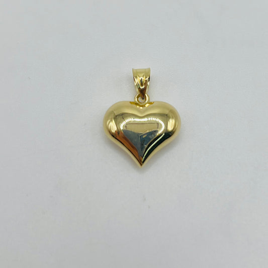 14k Gold Bubble Heart Pendant (S)