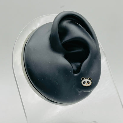10k Gold Panda Earrings (Screwback)
