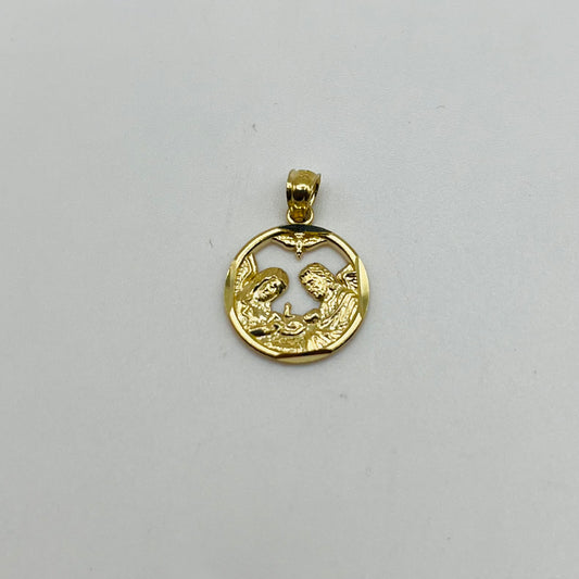14k Gold My Baptism Open Charm