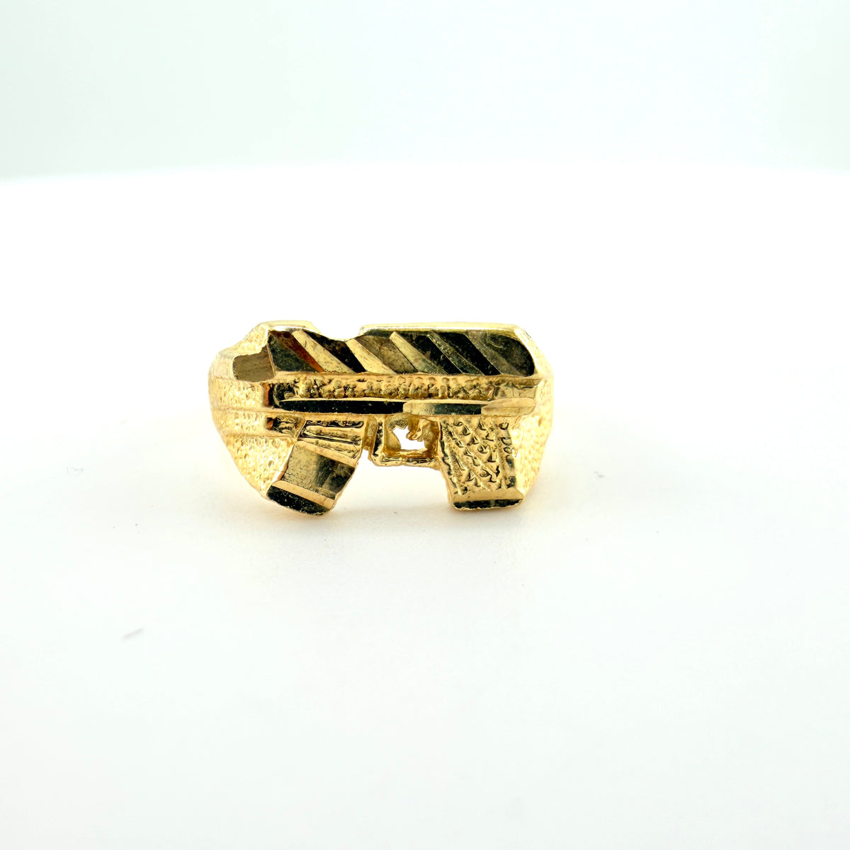 10k Gold Uzi Gun Toe Ring