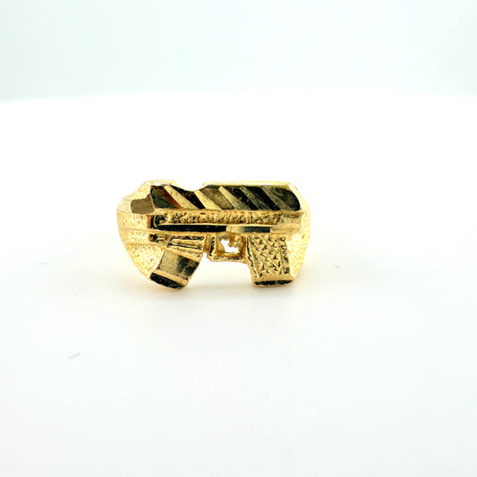 10k Gold Uzi Gun Toe Ring