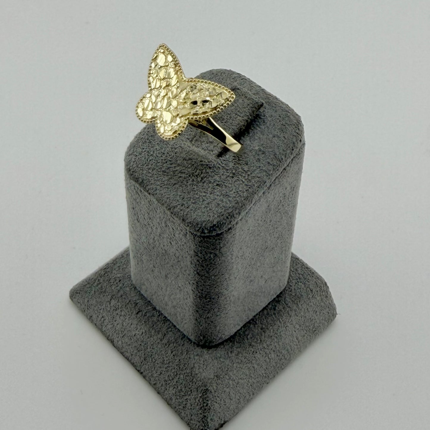 10k Gold Butterfly Nugget Ring (Medium)