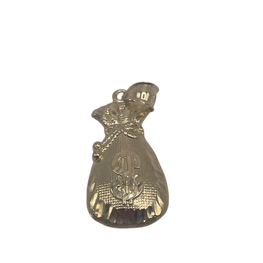 10K Gold Moneybag Charm (large)