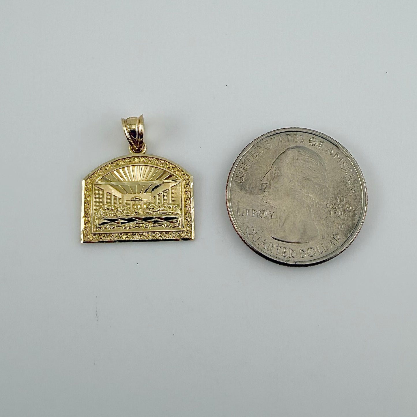 10K Gold Last Supper Shield Charm (XS)