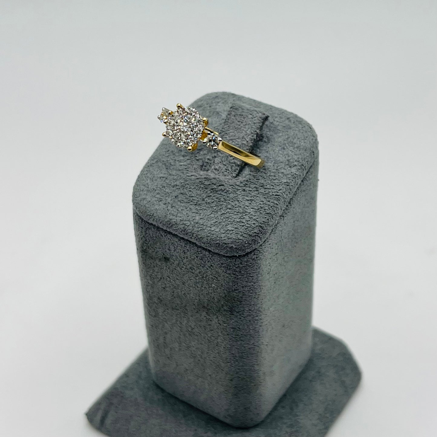 14k Gold Natural Diamonds Soleil Ring