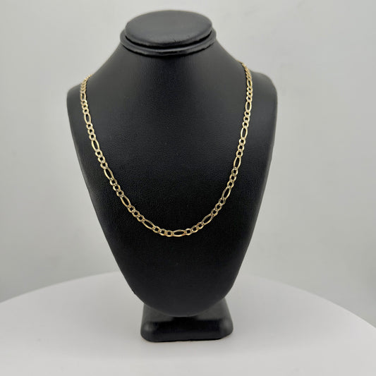 10k Gold 3.5mm Dc Figaro Chain