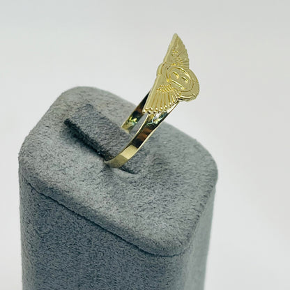 10K Gold B Wings Ring