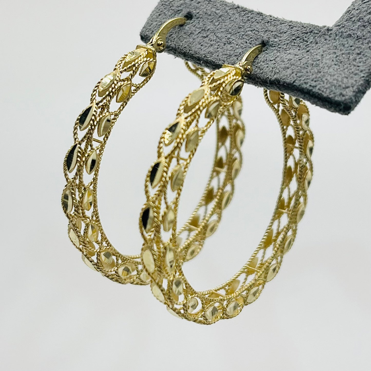 10K Gold Turkish Hoop Earrings (Small 34mm)