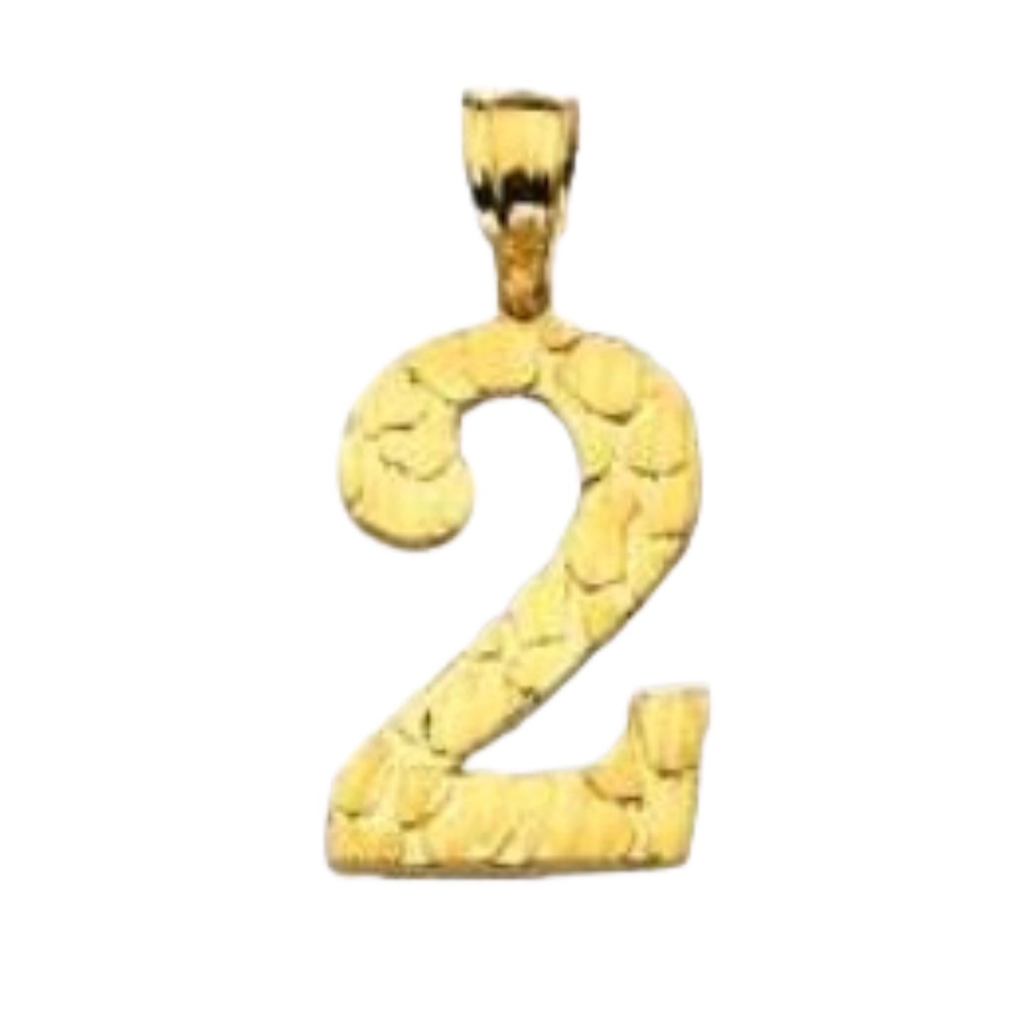 10K Gold Nugget Number Charms