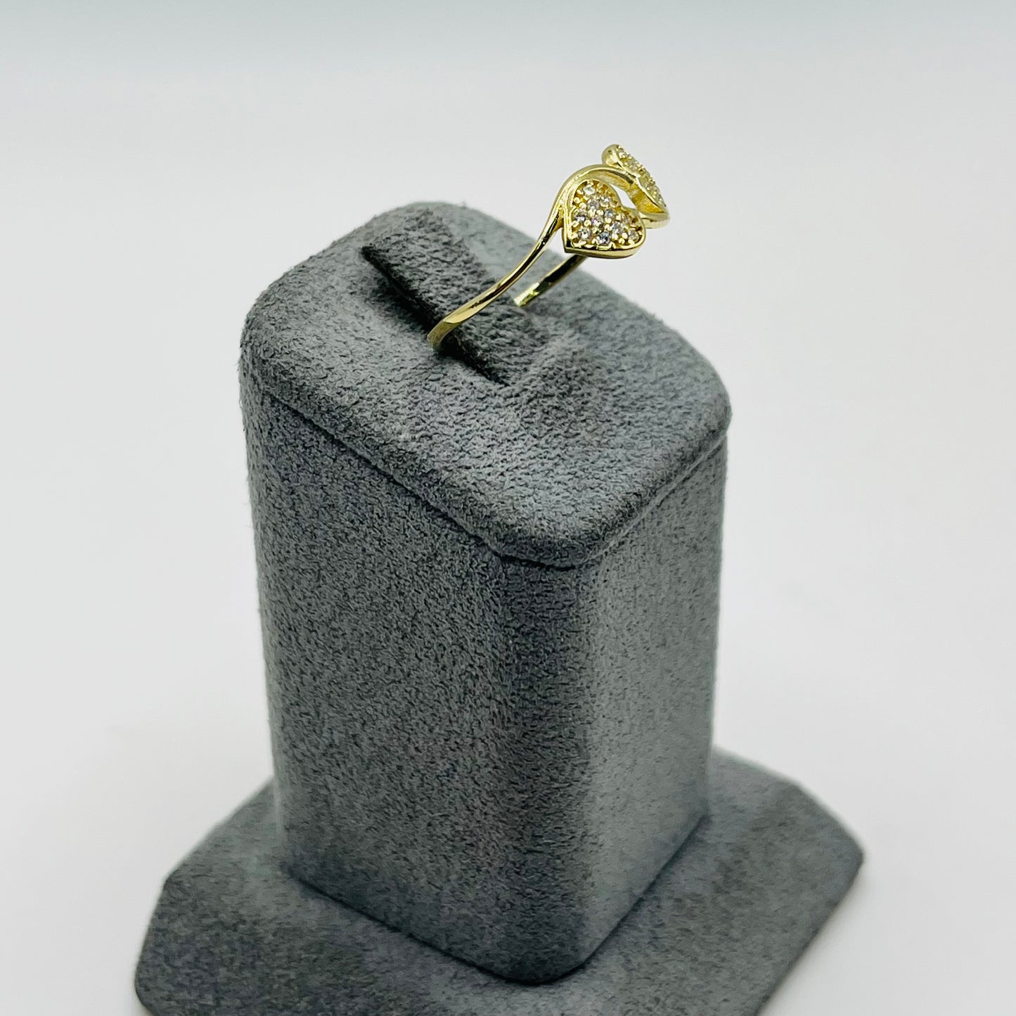 10k Gold Garden Heart Cz Ring