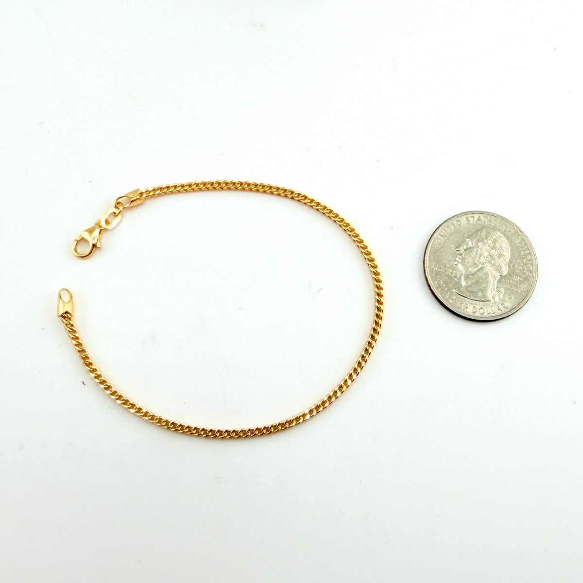 10K Gold 1.7mm Franco Bracelet
