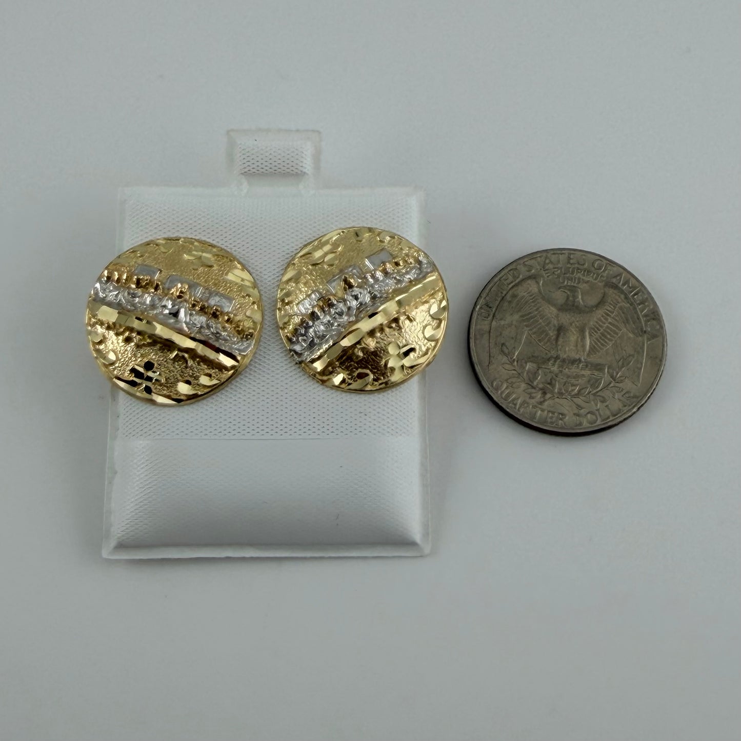 10K Gold Solid Last Supper Earrings