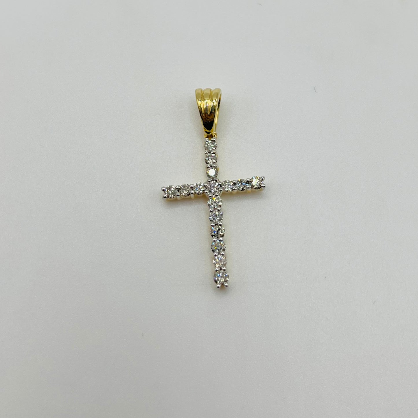 16 Stone Diamond Cross