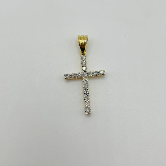 16 Stone Diamond Cross
