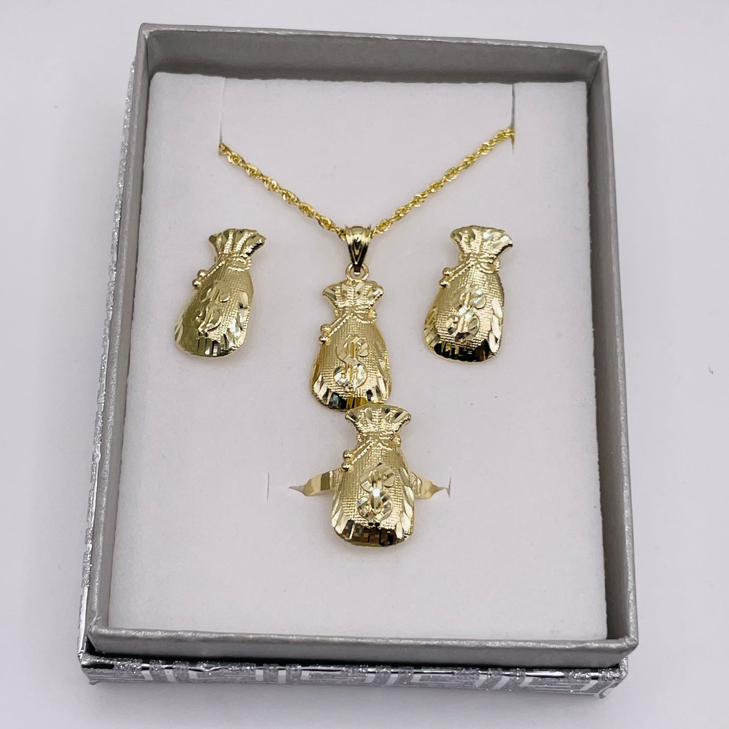 10K Gold Moneybag Set