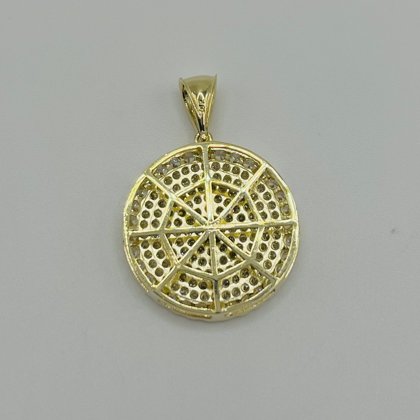 10K Gold Round CZ RX Crown Charm
