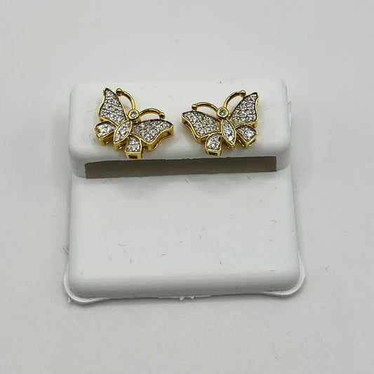 10K Gold Diamond Mariposa Earrings