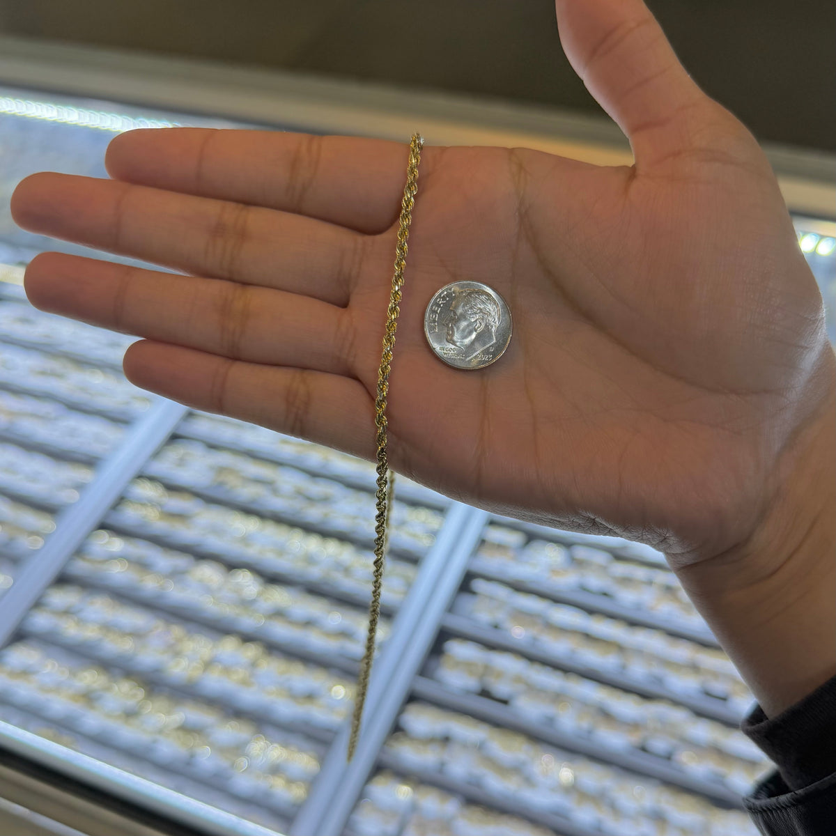 2 5mm Rope Chain 10k Gold 2.5mm Rope Chain – Candy Jewelers