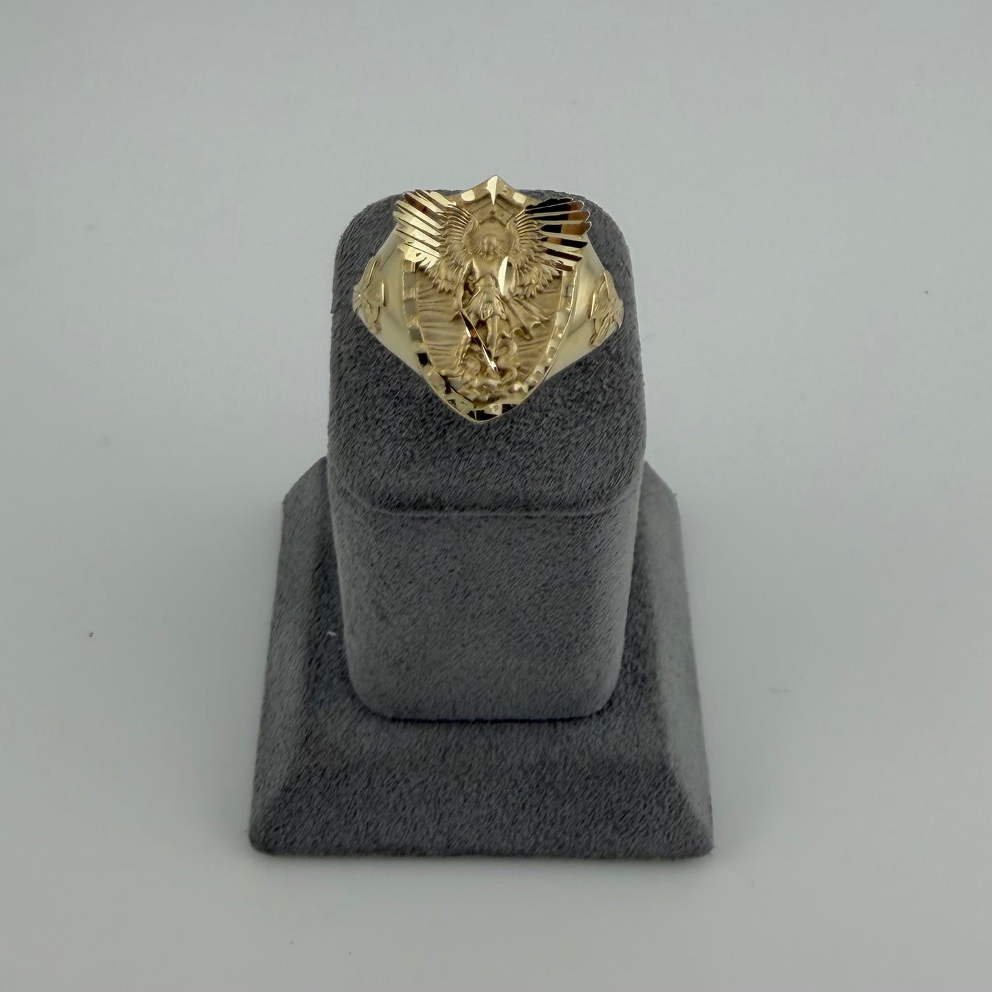 10k Gold Angel Shield Ring