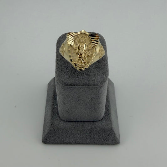 10k Gold Angel Shield Ring