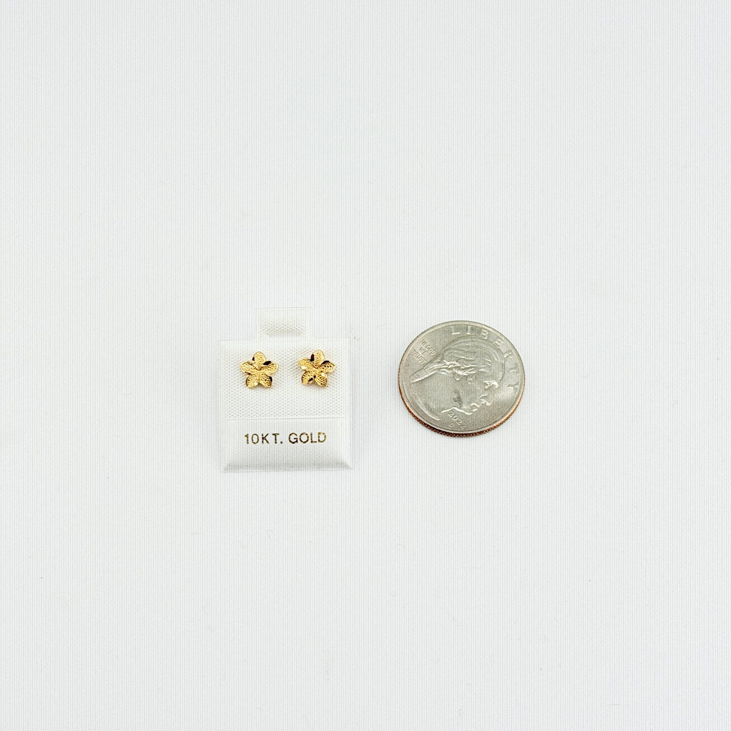 10K Gold Hibiscus Earrings (mini)